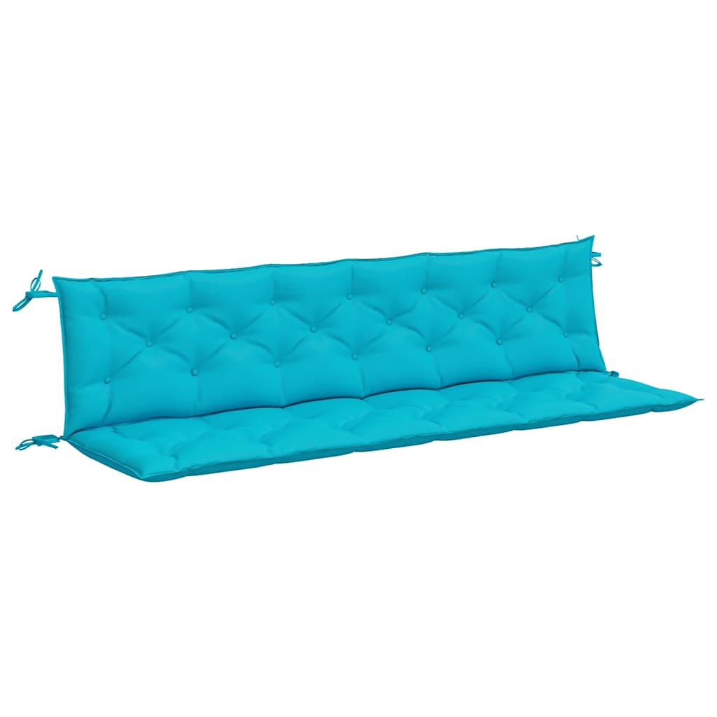 Garden Bench Cushions 2pcs Turquoise 200x50x7cm Fabric