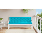 Garden Bench Cushions 2pcs Turquoise 200x50x7cm Fabric
