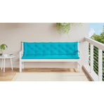 Garden Bench Cushions 2pcs Turquoise 200x50x7cm Fabric
