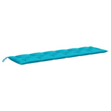 Garden Bench Cushions 2pcs Turquoise 200x50x7cm Fabric