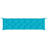 Garden Bench Cushions 2pcs Turquoise 200x50x7cm Fabric - Rear View