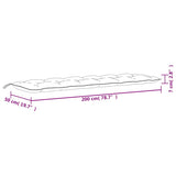 Garden Bench Cushions 2pcs Turquoise 200x50x7cm Fabric