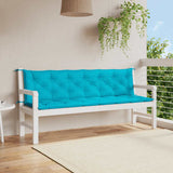 Garden Bench Cushions 2pcs Turquoise 200x50x7cm Fabric