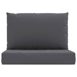 Pallet Cushions 2 pcs Anthracite Oxford Fabric - Top-Down View