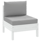 Pallet Cushions 2 pcs Grey Oxford Fabric - Side View