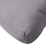 Pallet Cushions 2 pcs Grey Oxford Fabric - Low Angle