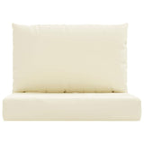 Pallet Cushions 2 pcs Cream White Oxford Fabric - Top-Down View