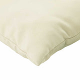 Pallet Cushions 2 pcs Cream White Oxford Fabric - Close-Up Angle