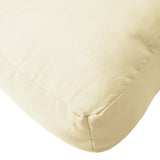 Pallet Cushions 2 pcs Cream White Oxford Fabric - Low Angle