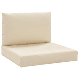 Pallet Cushions 2 pcs Beige Oxford Fabric - Front View