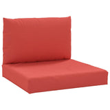 Pallet Cushions 2 pcs Red Oxford Fabric - Front View