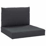 Pallet Cushions 2 pcs Black Oxford Fabric - Front View
