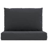 Pallet Cushions 2 pcs Black Oxford Fabric - Top-Down View