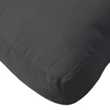 Pallet Cushions 2 pcs Black Oxford Fabric - Low Angle