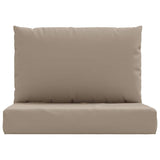 Pallet Cushions 2 pcs Taupe Oxford Fabric - Top-Down View