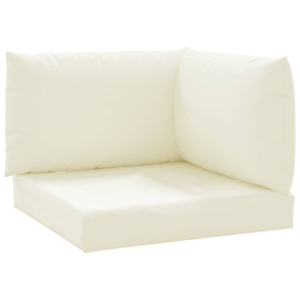 Pallet Cushions 3 pcs Cream White Oxford Fabric