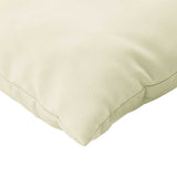 Pallet Cushions 3 pcs Cream White Oxford Fabric - Close-Up Angle