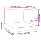 Pallet Cushions 3 pcs Cream White Oxford Fabric - Extra Image