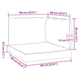 Pallet Cushions 3 pcs Taupe Oxford Fabric