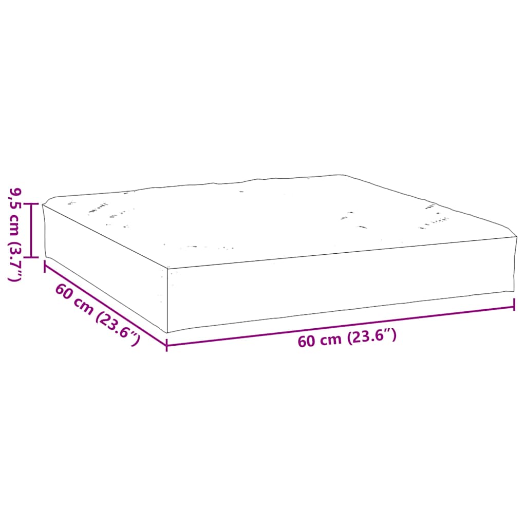 Pallet Cushion Cream 60x60x9.5 cm Oxford Fabric
