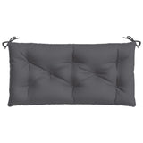 Garden Bench Cushion Anthracite 110x50x7 cm Oxford Fabric - Top-Down View