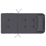 Adirondack Chair Cushions 2 pcs Anthracite Oxford Fabric - Low Angle
