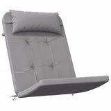 Adirondack Chair Cushions 2 pcs Grey Oxford Fabric - Side View