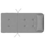 Adirondack Chair Cushions 2 pcs Grey Oxford Fabric - Low Angle