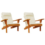 Adirondack Chair Cushions 2 pcs Cream Oxford Fabric