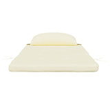 Adirondack Chair Cushions 2 pcs Cream Oxford Fabric - Rear View