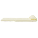 Adirondack Chair Cushions 2 pcs Cream Oxford Fabric - Close-Up Angle