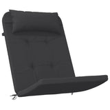 Adirondack Chair Cushions 2 pcs Black Oxford Fabric - Side View