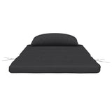 Adirondack Chair Cushions 2 pcs Black Oxford Fabric - Rear View