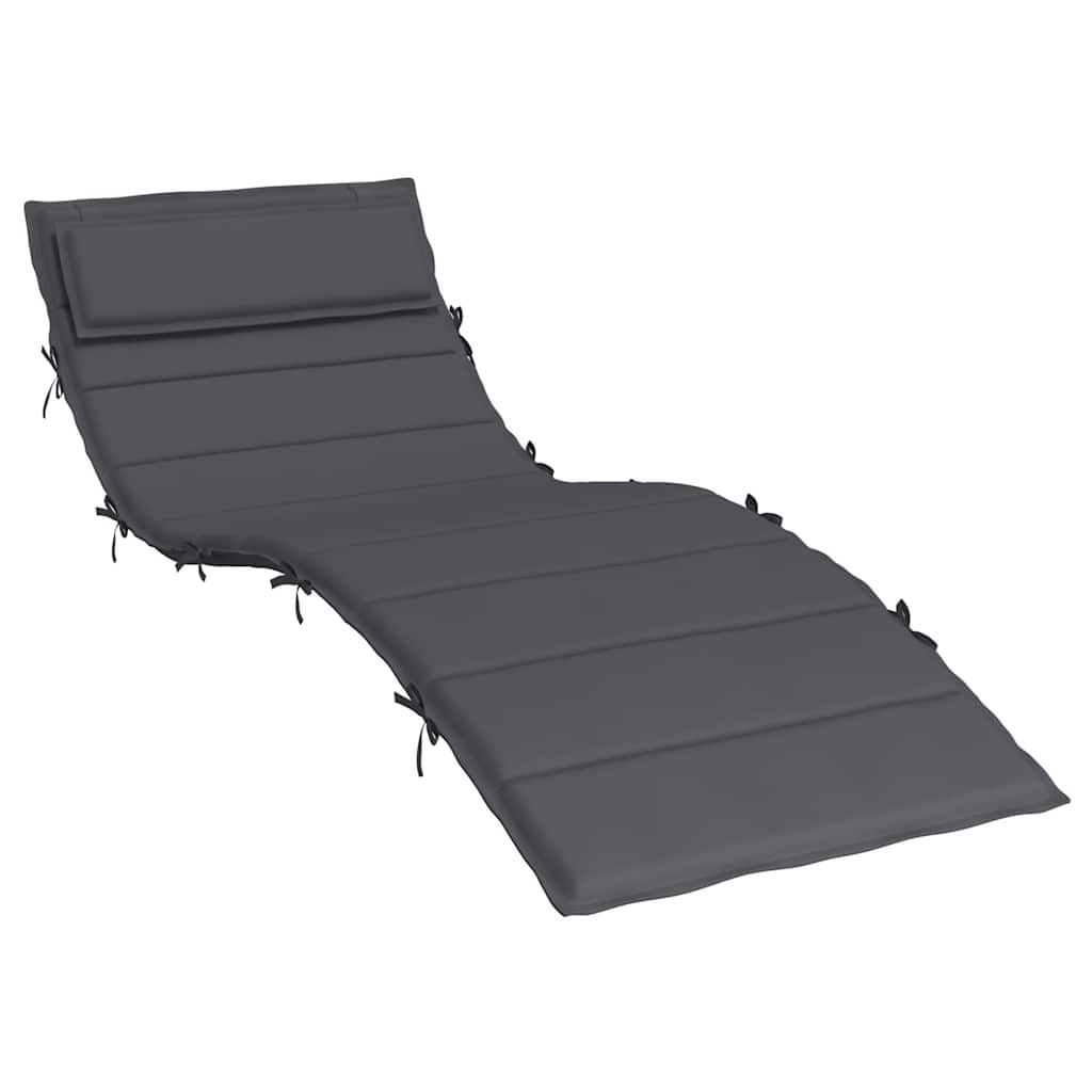 Sun Lounger Cushion Anthracite 180x60x4 cm Oxford Fabric