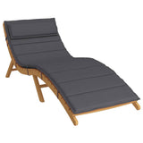 Sun Lounger Cushion Anthracite 180x60x4 cm Oxford Fabric