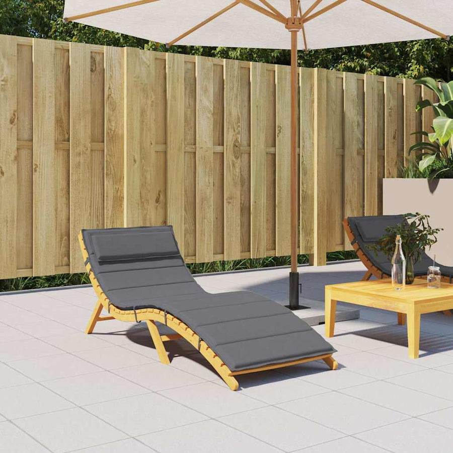 Sun Lounger Cushion Anthracite 180x60x4 cm Oxford Fabric