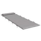 Sun Lounger Cushion Grey 180x60x4 cm Oxford Fabric