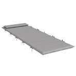 Sun Lounger Cushion Grey 180x60x4 cm Oxford Fabric
