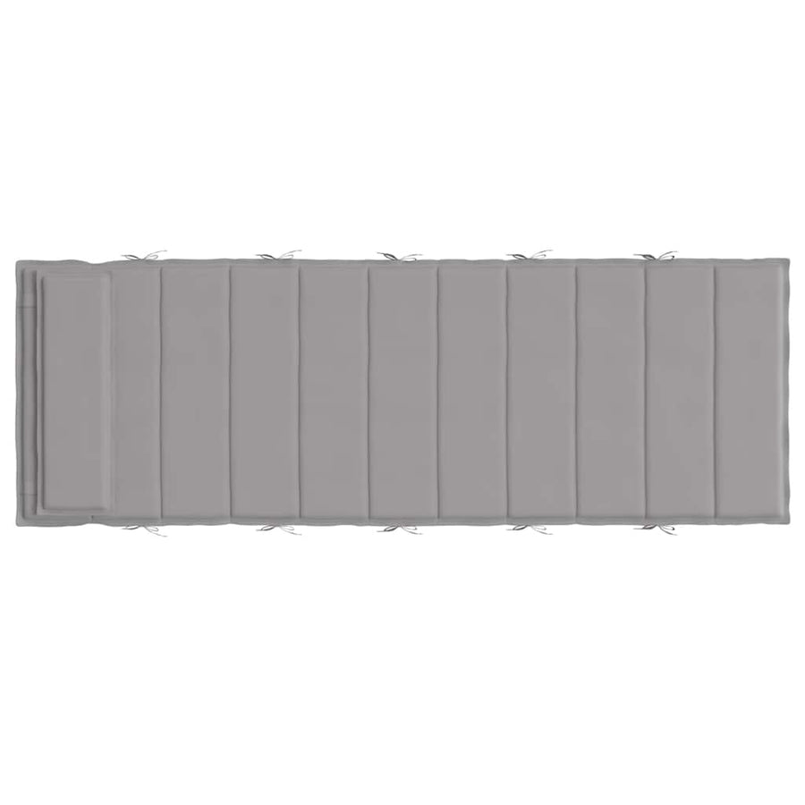 Sun Lounger Cushion Grey 180x60x4 cm Oxford Fabric
