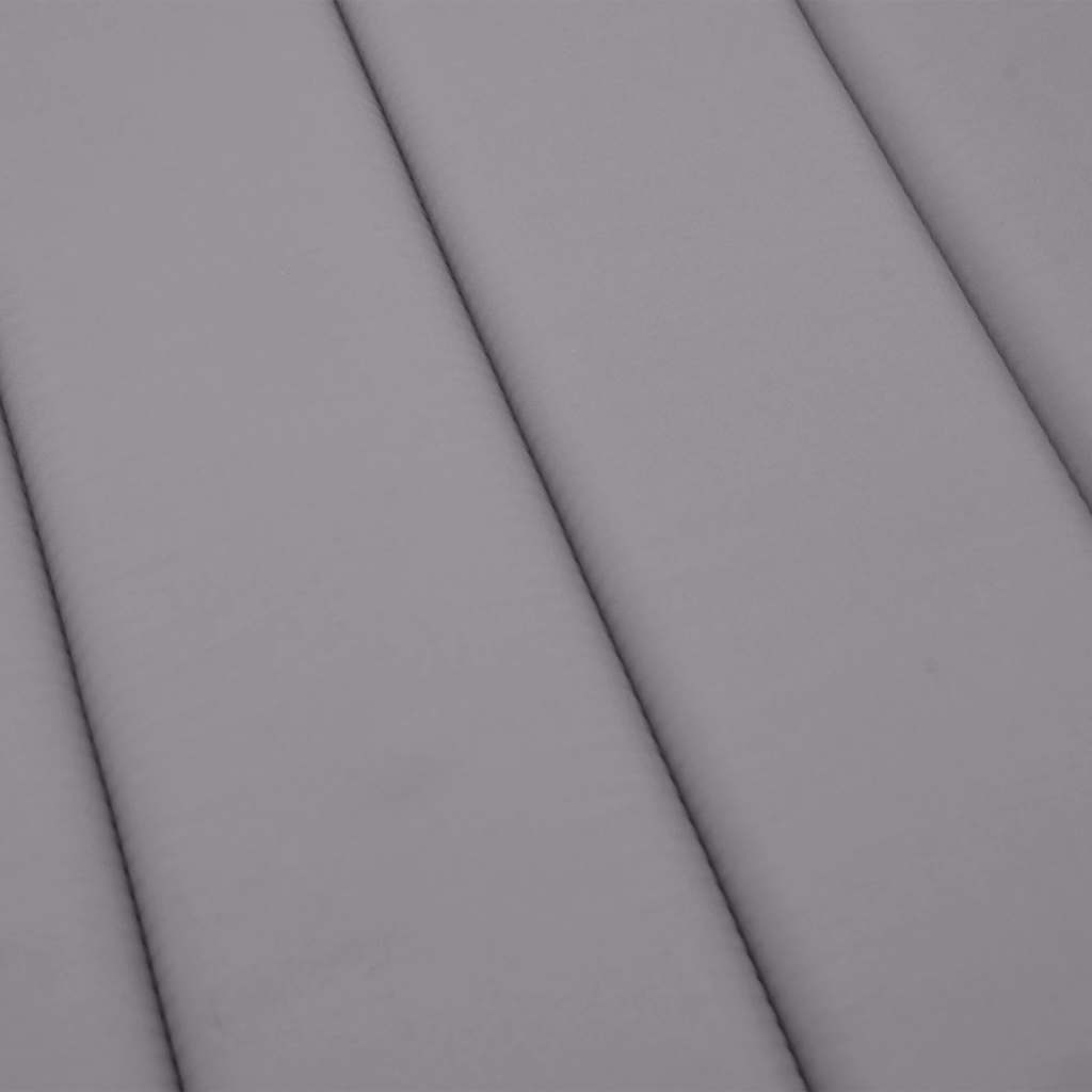 Sun Lounger Cushion Grey 180x60x4 cm Oxford Fabric