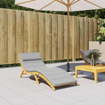 Sun Lounger Cushion Grey 180x60x4 cm Oxford Fabric