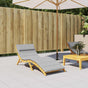 Sun Lounger Cushion Grey 180x60x4 cm Oxford Fabric