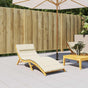 Sun Lounger Cushion Cream 180x60x4 cm Oxford Fabric