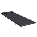 Sun Lounger Cushion Black 180x60x4 cm Oxford Fabric