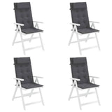 Highback Chair Cushions 4 pcs Anthracite Oxford Fabric