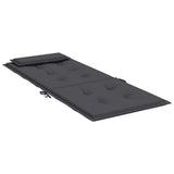 Highback Chair Cushions 4 pcs Anthracite Oxford Fabric