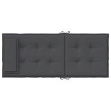 Highback Chair Cushions 4 pcs Anthracite Oxford Fabric - Close-Up Angle