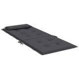 Highback Chair Cushions 6 pcs Anthracite Oxford Fabric - Rear View