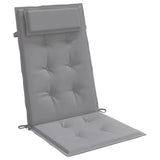 Highback Chair Cushions 4 pcs Grey Oxford Fabric
