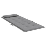 Highback Chair Cushions 4 pcs Grey Oxford Fabric